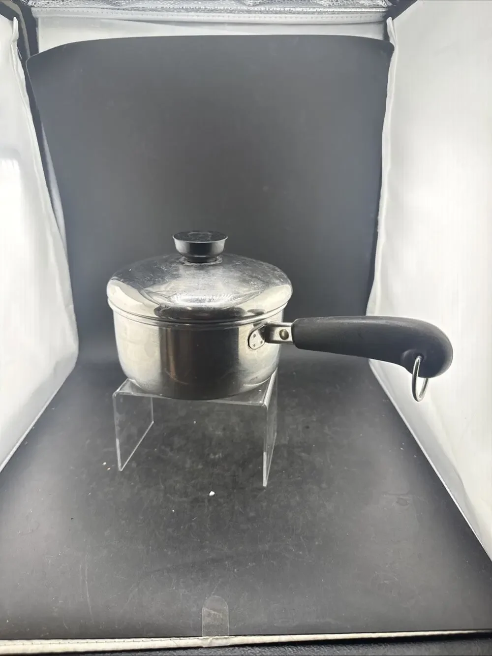 Vintage Revere Ware 1 Qt Saucepan Lid 1801 Stainless Steel 1986 Clinton ILL USA